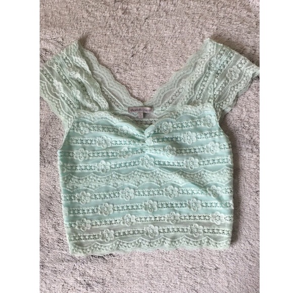 Light blue lace crop top - Picture 2 of 4